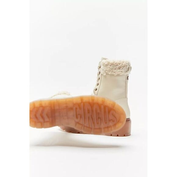 Circus By Sam Edelman Womens Sanders 2 Lace Up Boots Sz 8.5 Ivory - Picture 3 of 12